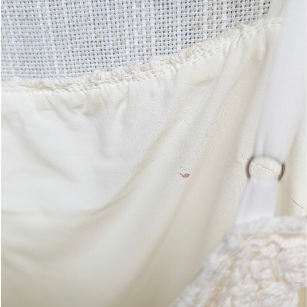 Saylor Evangelina Crochet Dress Womens XS White Sleeveless Cotton Midi Maxi - Picture 7 of 11